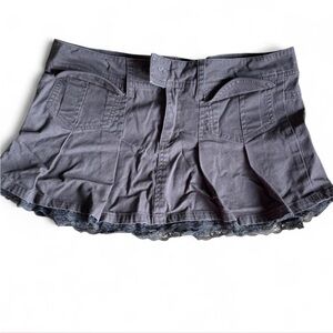 Seductions Mini Skirt W Lace Trim